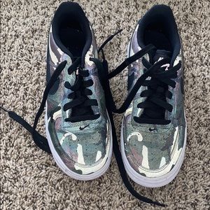 Reflective camp Air Force ones